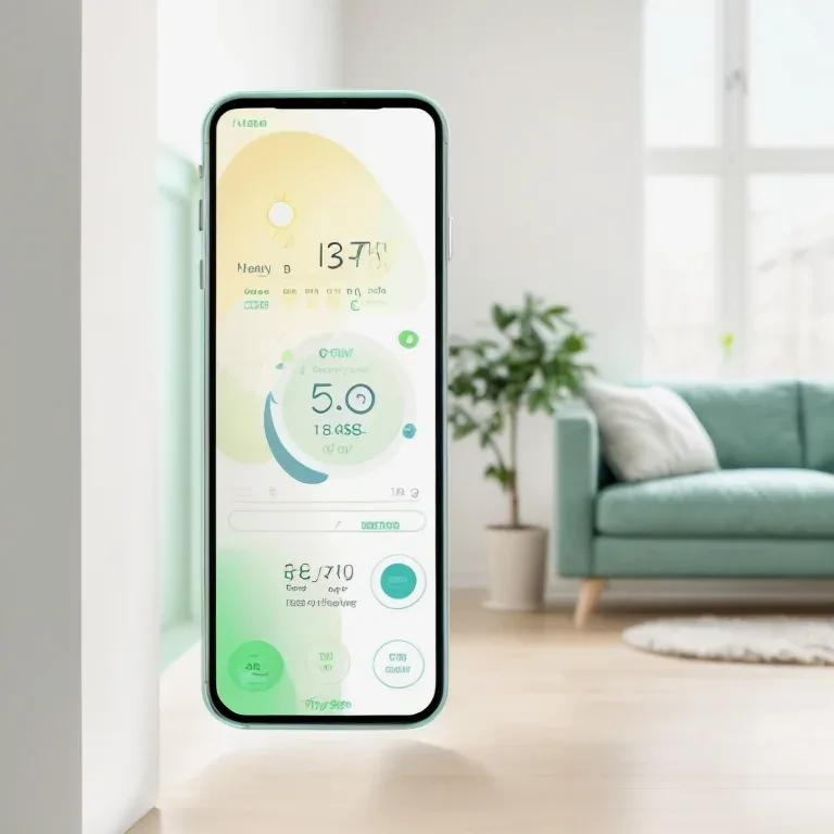 Family home with smart climate schedule overlay