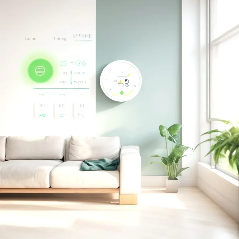 Family home with smart climate schedule overlay